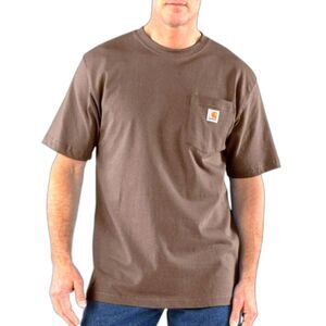 Carhartt Brown 100% Cotton One Pocket T-Shirt Big & Tall‎ 3XL